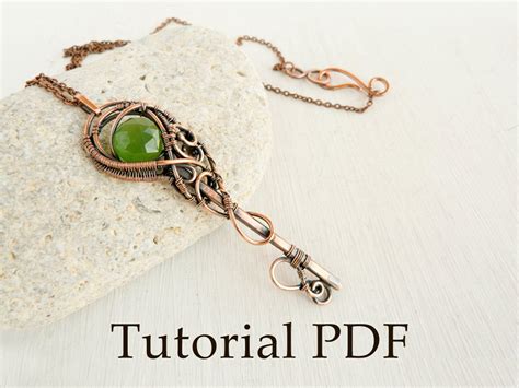 Tutorial Jewelry DIY Project Tutorial Wire Wrapped Pendant Etsy