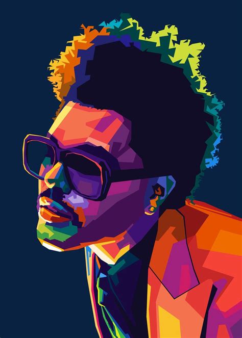 The Weeknd Wpap Pop Art Poster Picture Metal Print Paint By