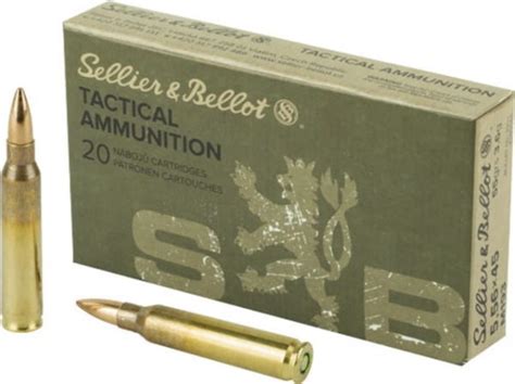 5 56x45mm NATO Ammunition Sellier Bellot 55 Grain 20 Rounds Cheap