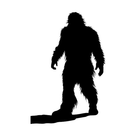 Vector Bigfoot Silhouette T Shirt Design Illustration Vectorielle