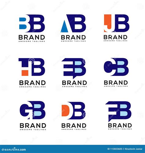 Creative Letter Combine Logo Design Elements Stock Vector