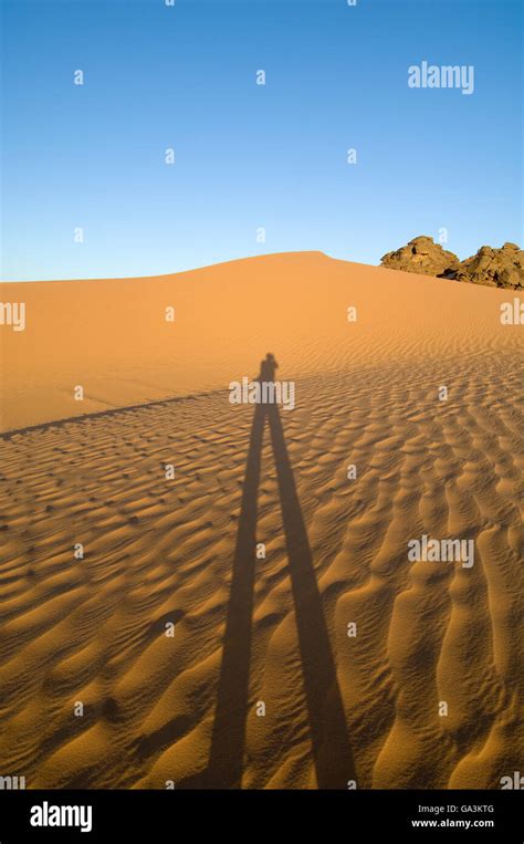 Sand Dunes Akakus Acacus Mountains Or Tadrart Acacus Sahara Desert