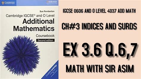 Additional Math Igcse And O Levels Ch Indices And Surds