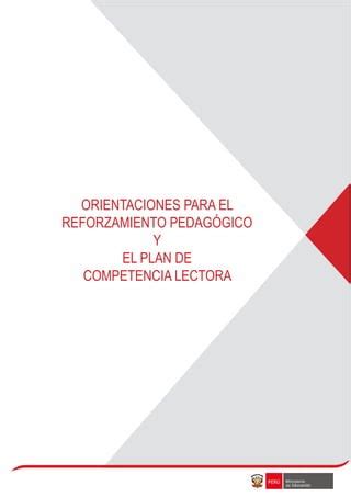 Orientaciones Para Le Reforzamiento Pedag Gico Pdf