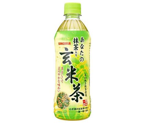 サンガリア 一休茶屋 あなたの抹茶入り玄米茶 500mlペットボトル×24本入×2ケース飲料 食品専門店 味園サポート通販 Jre