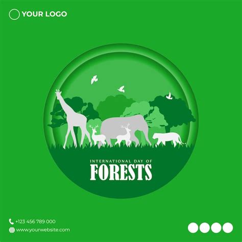 Ilustraci N Vectorial Para El D A Mundial De Los Bosques Vector Premium