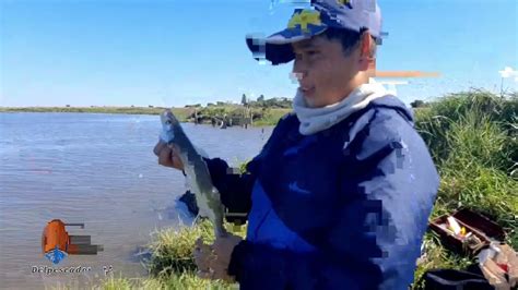 Pesca De Pejerreyes Desde La Orilla Del Arroyo Galloso Entre Conesa Y