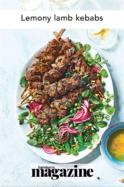 Lamb Kebabs With Summer Pea Salad Recipe Sainsbury`s Magazine