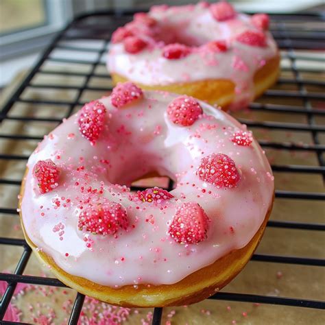 Strawberry Frosted Donuts Recipe