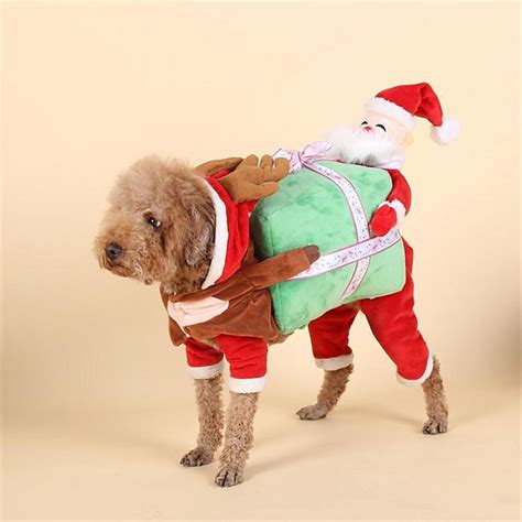 Chien Costume Noël Noël Noël Hiver Vêtements pour Chien Rouge Costume