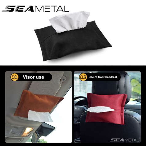 Seametal Multipurpose Fur Tissue Bag Suede Tissue Box Car Seat Back