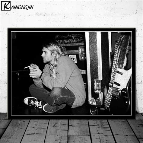 Kurt Cobain Nirvana Rock Guitar Singer Poster Wall Art Canvas Painting Posters And Prints