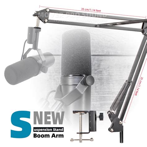 Desktop Suspension Microphone Stand Scissor Boom Arm For SHURE SM7B SM ...