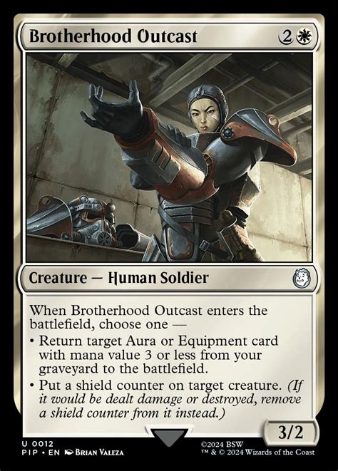 Brotherhood Outcast Universes Beyond Fallout Commander Card Kingdom