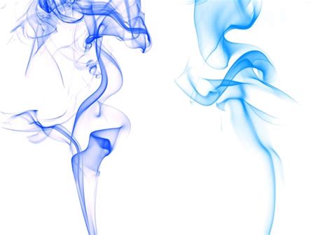 Premium Photo Blue Smoke Abstract On White Background