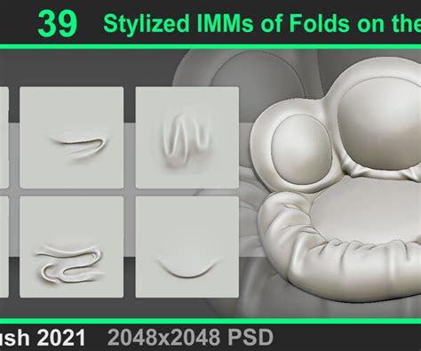 Artstation Stylized Imms Of Folds On The Fabric Brushes