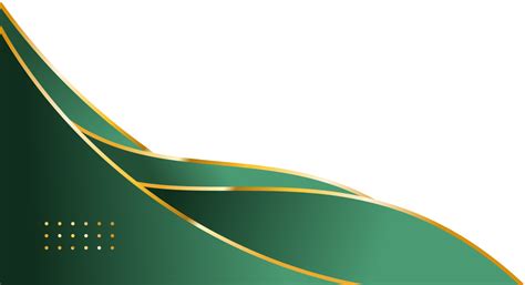 Green gold abstract curve border or gold corner border 20639773 PNG