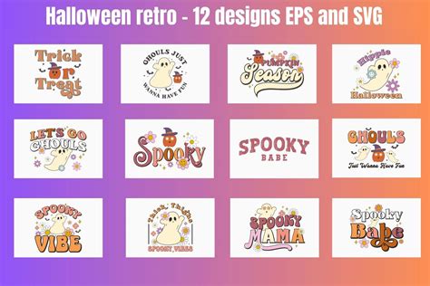 Retro Halloween Svg Design Bundle Karimoos Market