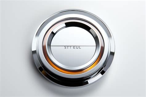 Premium AI Image Button Design Metal Power Button Generative AI