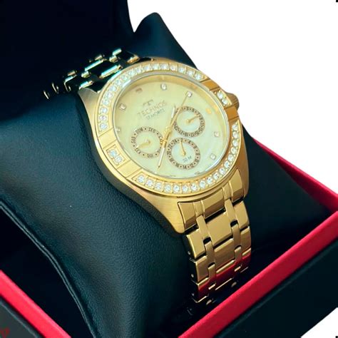 Rel Gio Technos Feminino St Moritz Dourado Vx Jac X Gold Silver