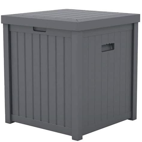 Patiowell 55 Gal Resin Medium Deck Box Outdoor Lightweight Storage