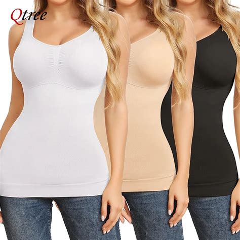 Qtree Women Tummy Control Shapewear Classic 2 IN 1 With Padded Bra High