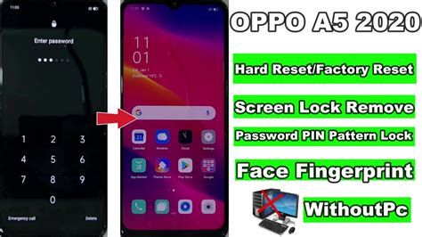 OPPO A5 2020 Hard Reset Factory Reset Unlock Screen Lock Password PIN