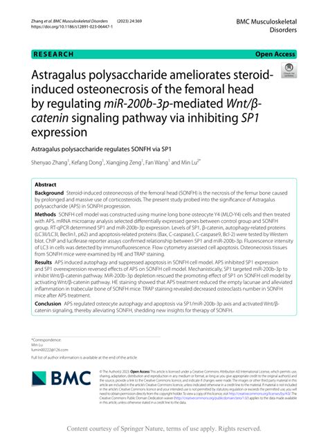 PDF Astragalus Polysaccharide Ameliorates Steroid Induced