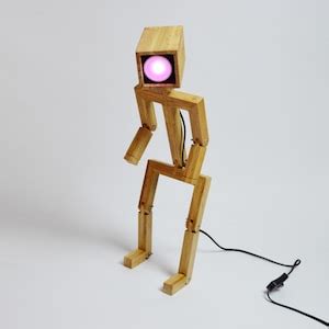 JAFFU Wooden Articulated Design Lamp In The Form Of A Personage