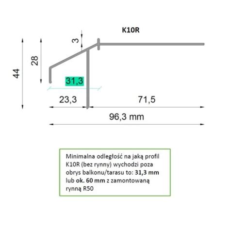 Profil Okapowy K10R Renoplast Super Profile