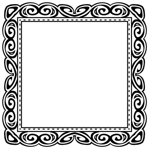 Free black and white clipart of frames