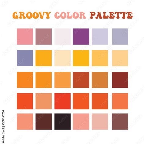 Groovy Color Palette Color Trend Guide Retro Cartoon Groovy Designer