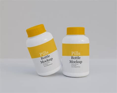 Premium PSD Plastics Pills Bottle Mockup