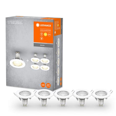 LEDVANCE spot LED GU10 encastré lot de 5 blanc Luminaire fr