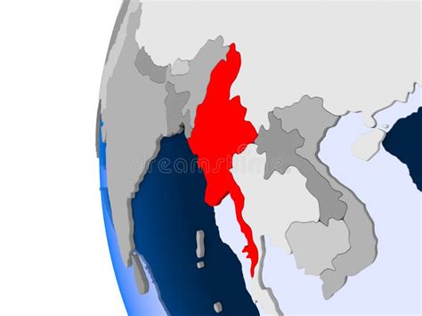 Myanmar Burma Political Map Stock Illustrations Myanmar Burma