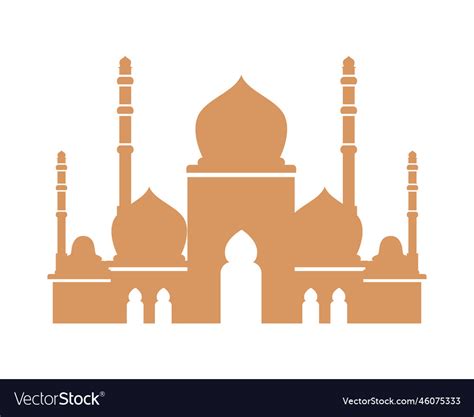 Flat Arabic Palace Royalty Free Vector Image Vectorstock