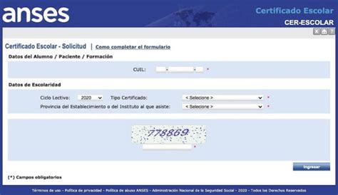 C Mo Cargar El Certificado Escolar En Anses Online Mi Cuil