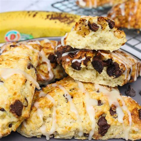 Air Fryer Banana Chocolate Chip Scones Sweet Treat Dinners Done Quick