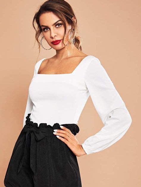 Bishop Sleeve Solid Top In 2019 Bishop Sleeve Sleeves Tops