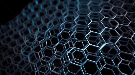 Close Up Of Geometric Hexagonal Form In Abstract D Nanotechnology