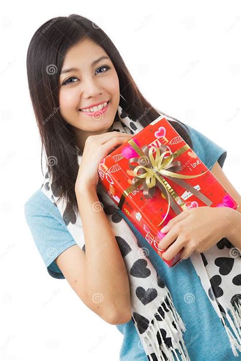 Asian Woman Valentines Day Stock Image Image Of Valentine 36395681