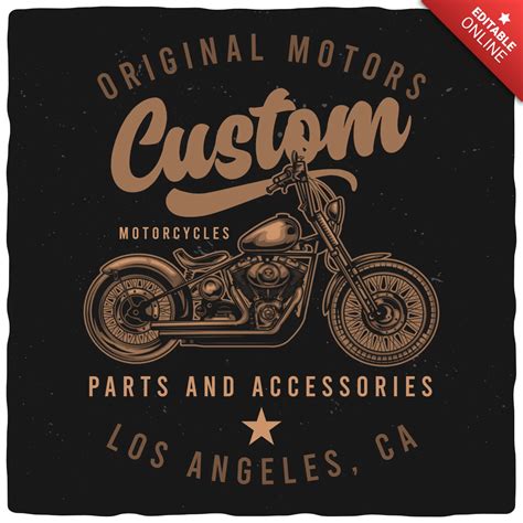 Mod Le De Conception D Affiche De Pi Ces Et Accessoires De Moto Vintage