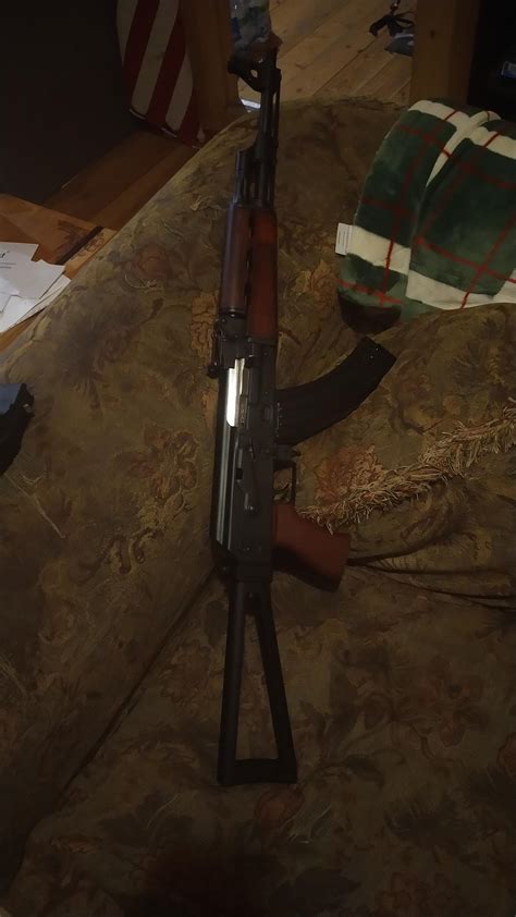 My First AK A ZPAP M70 With Serbian Red Furniture And A Triangle Side