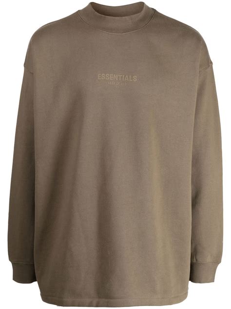 Fear Of God Essentials Appliqu Logo Crew Neck Sweatshirt Farfetch