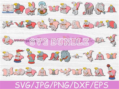 Dumbo Png Clipart Dumbo Svg Dumbo Png Bundle Elephant Png Baby