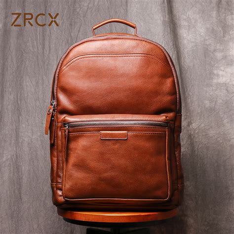 Zrcx Mochila De Piel Aut Ntica Para Hombre Morral Para Ordenador Port