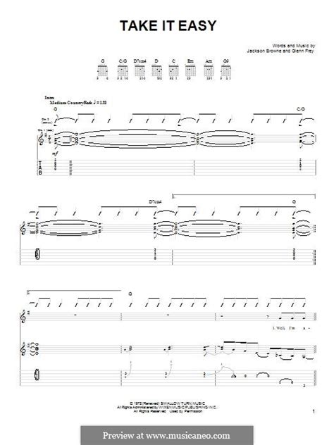 Eagles Take It Easy Guitar Chords