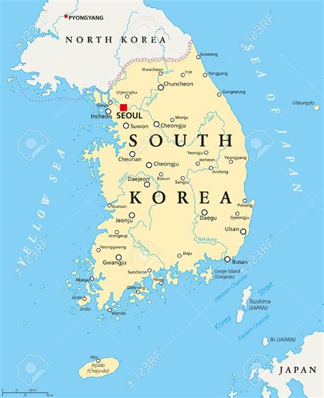 Mapa De Corea Del Sur