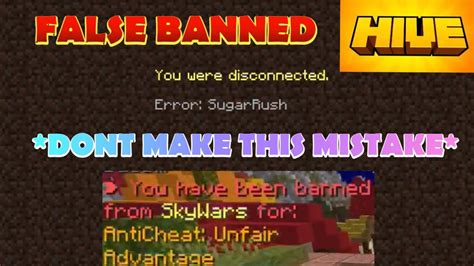 I Got False Banned From The Hive Minecraft Server YouTube