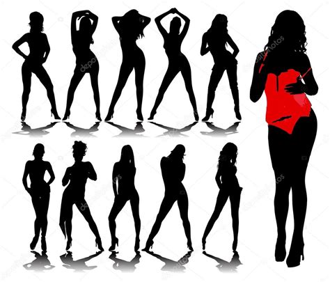 Sexy Woman Silhouettes Stock Vector Image By ©archymeder 25261109